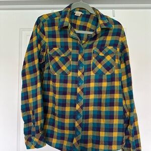 Multicolor Plaid Button-Up Shirt